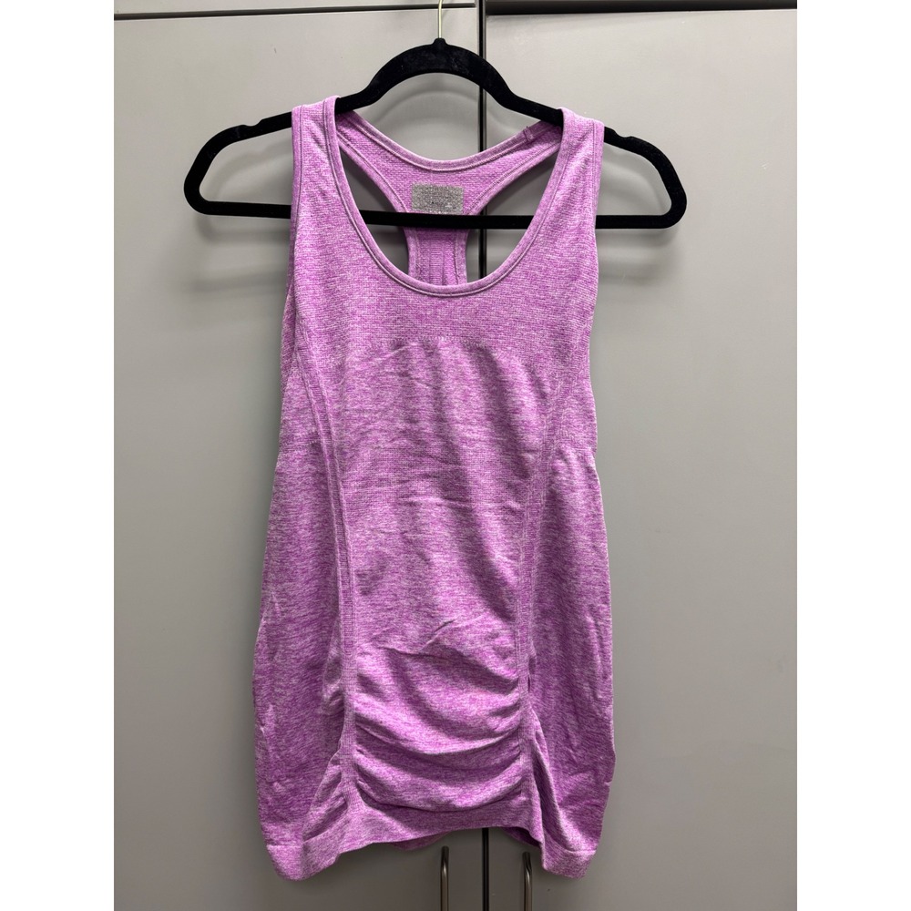Athleta Renew Ruched Tank Top Purple Heather Racerback Yoga Gym Medium 643266